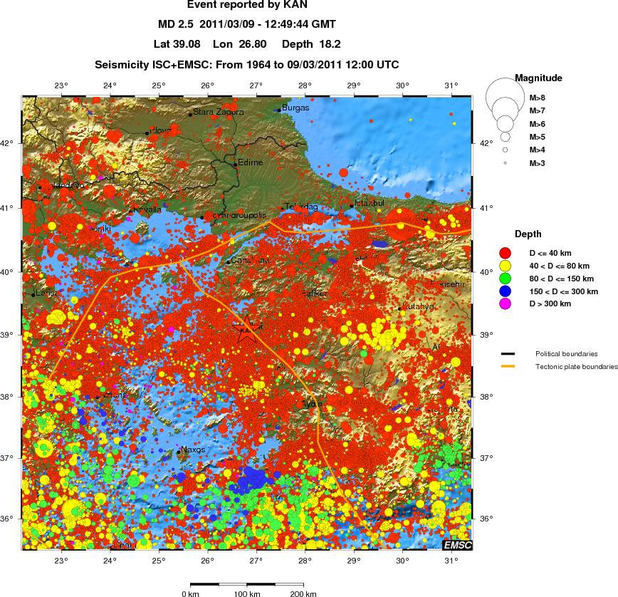 regional historical seismicity