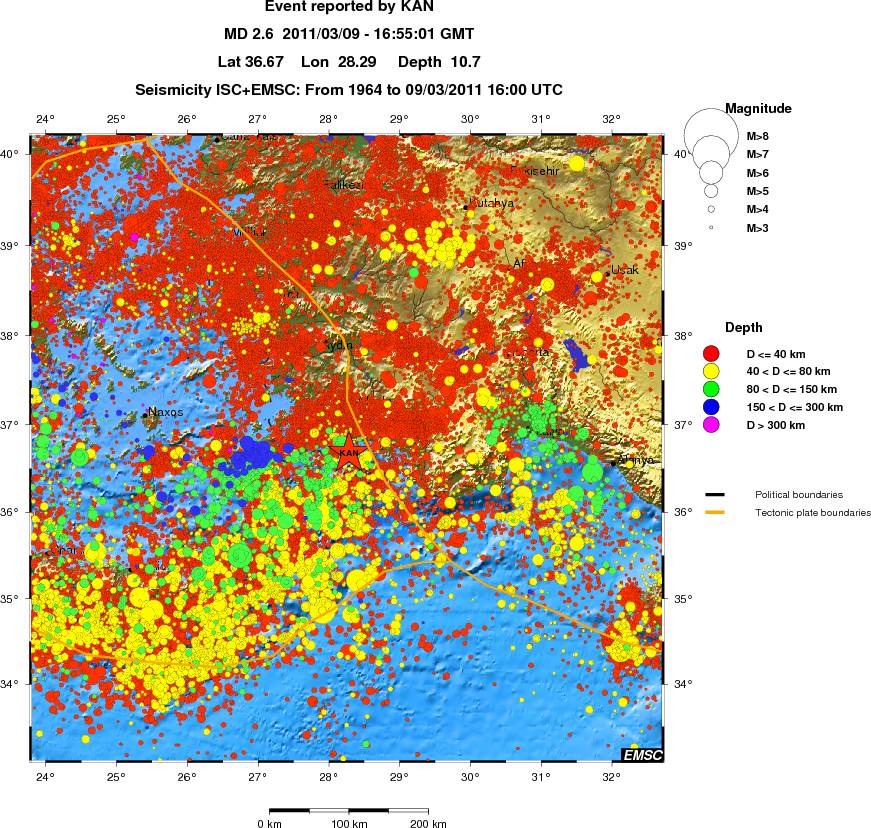 regional historical seismicity