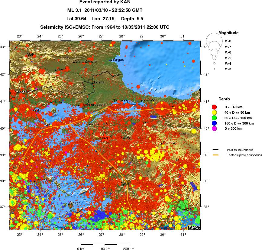 regional historical seismicity