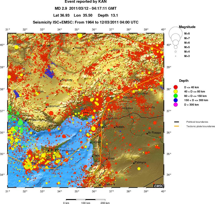regional historical seismicity