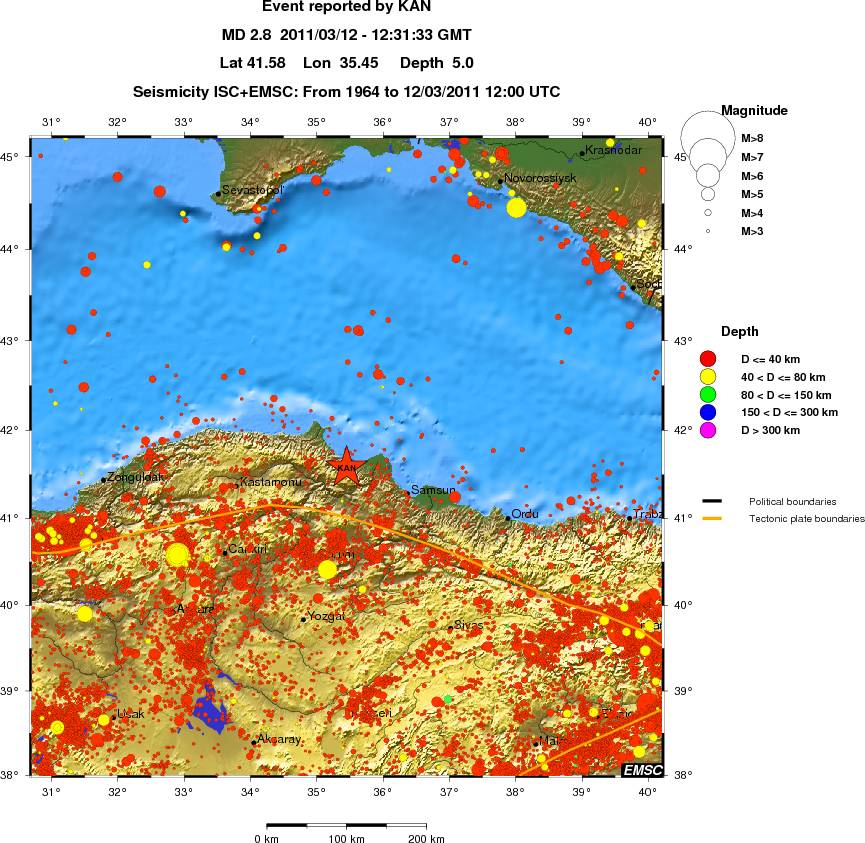 regional historical seismicity
