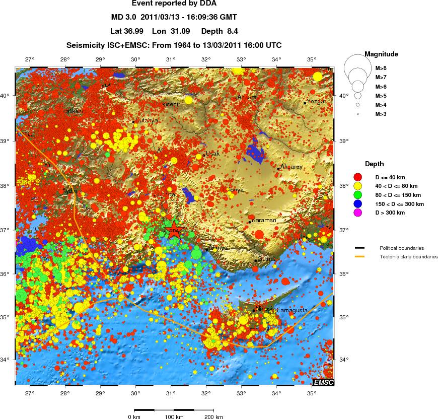 regional historical seismicity