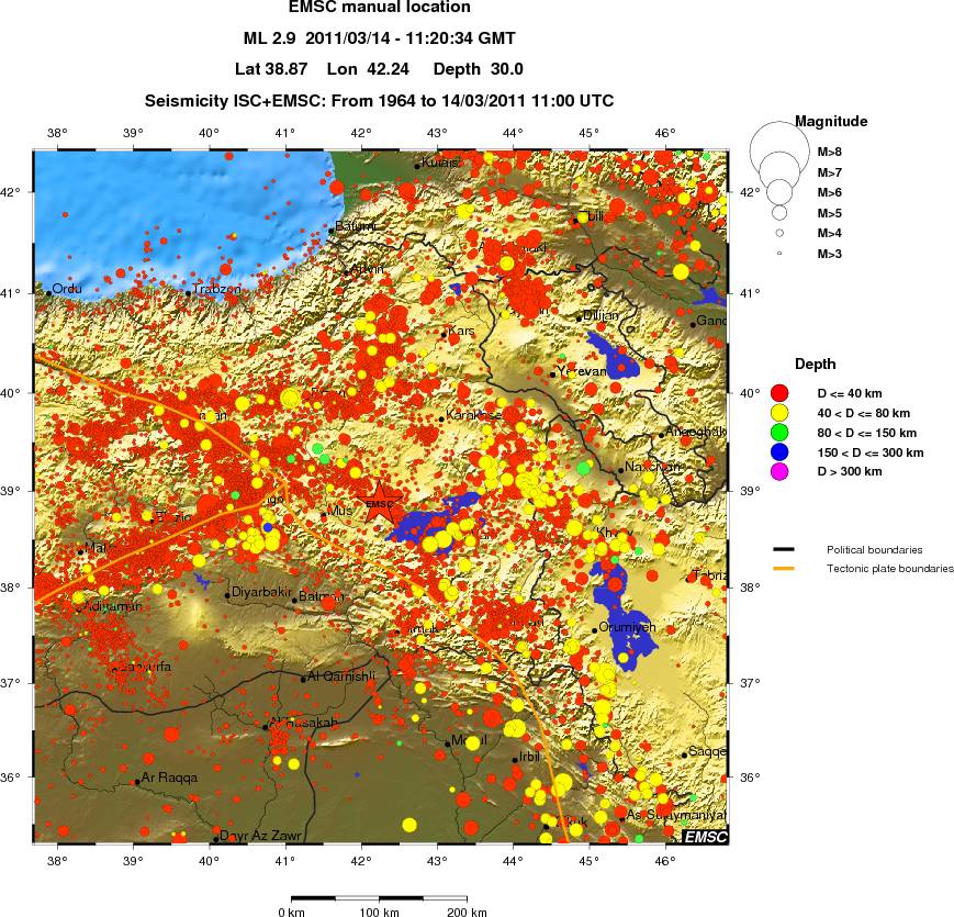 regional historical seismicity