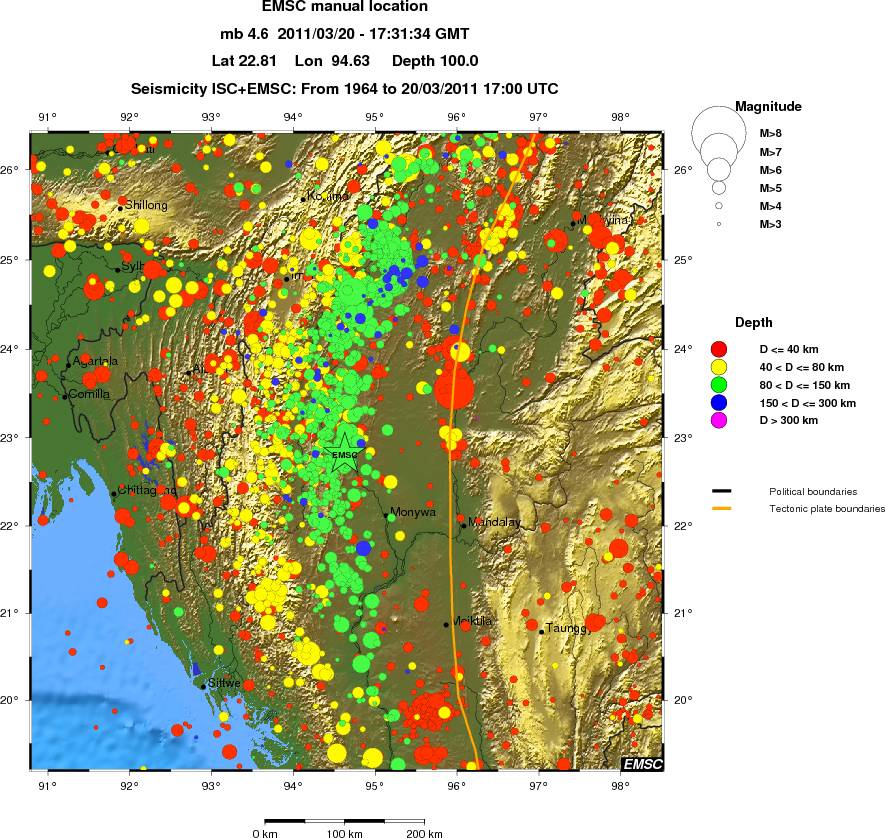 regional historical seismicity