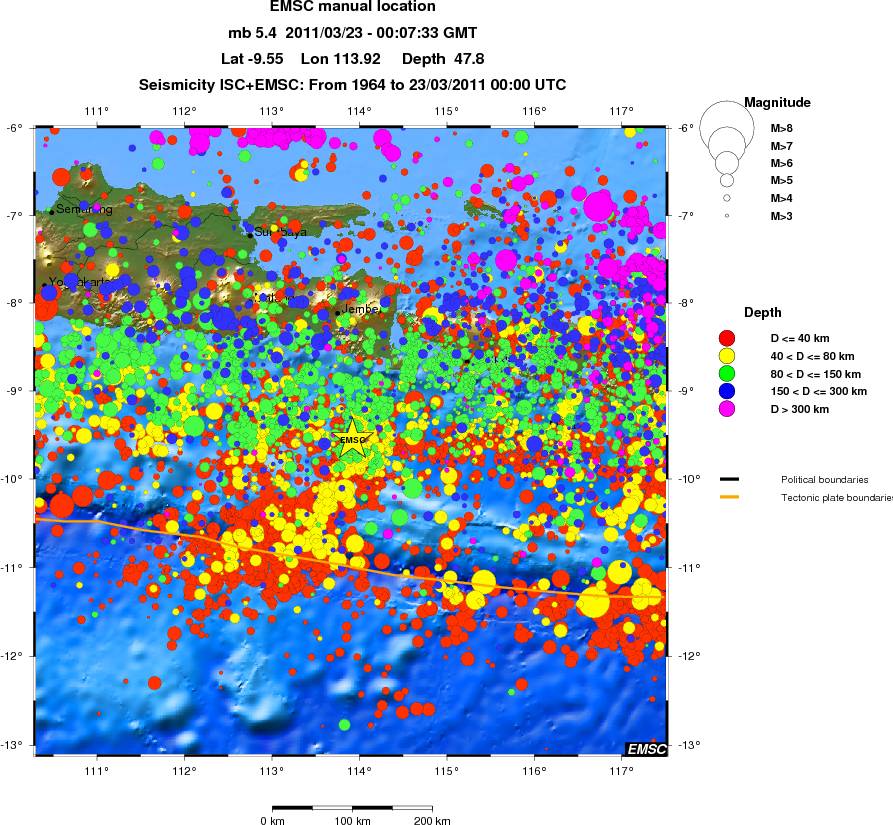 regional historical seismicity
