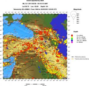 wide historical seismicity