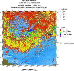 regional historical seismicity