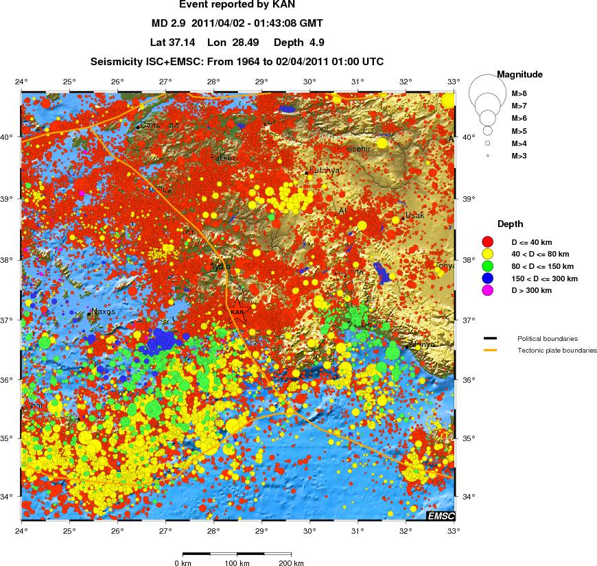regional historical seismicity