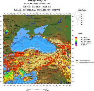 wide historical seismicity