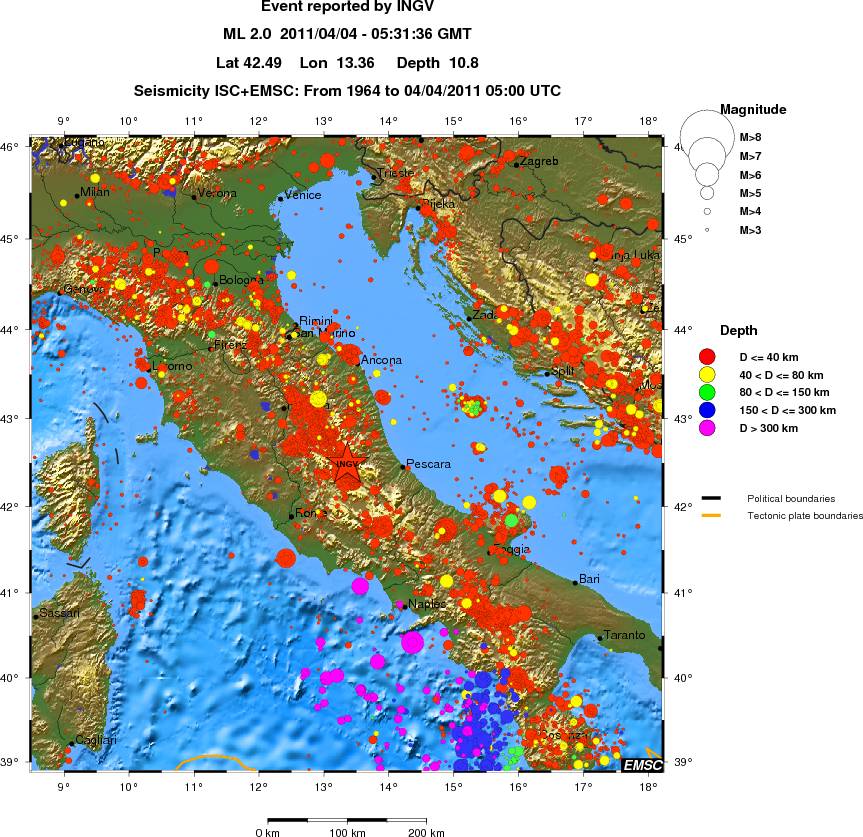 regional historical seismicity