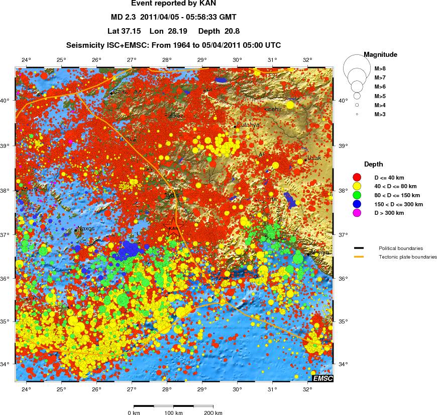 regional historical seismicity