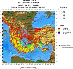 wide historical seismicity