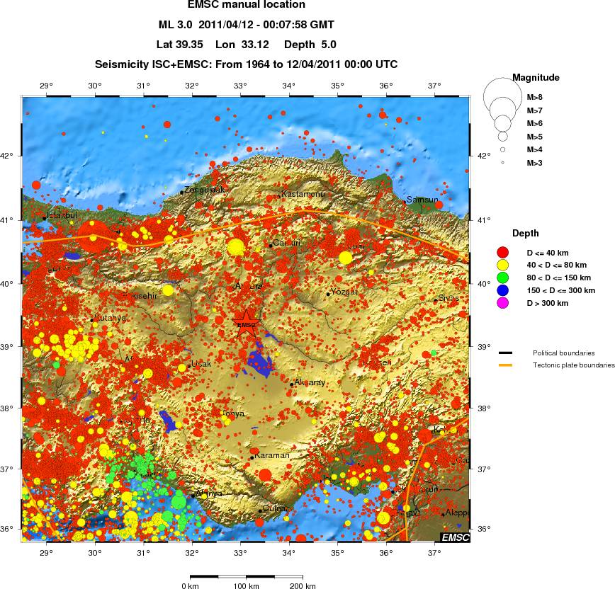 regional historical seismicity