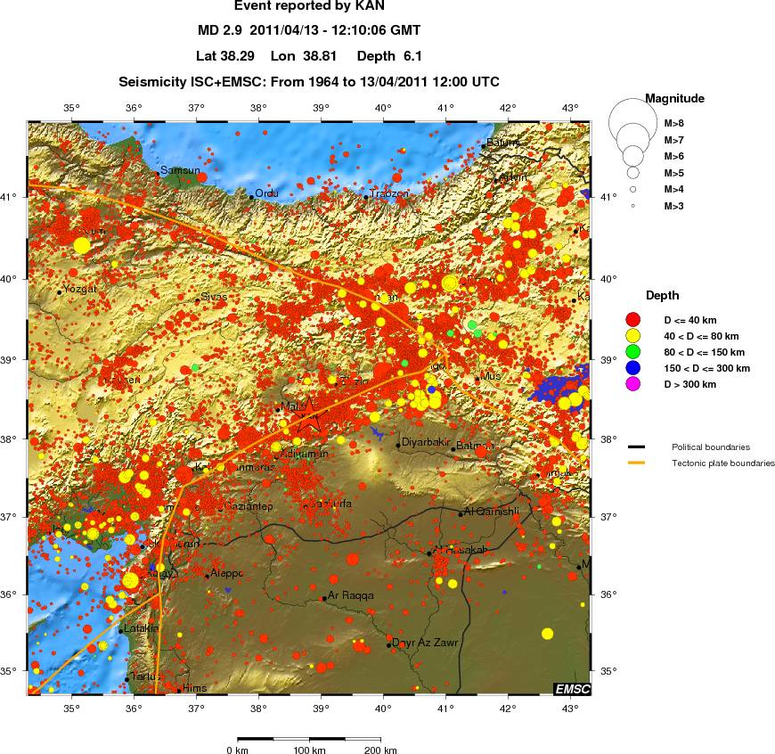regional historical seismicity