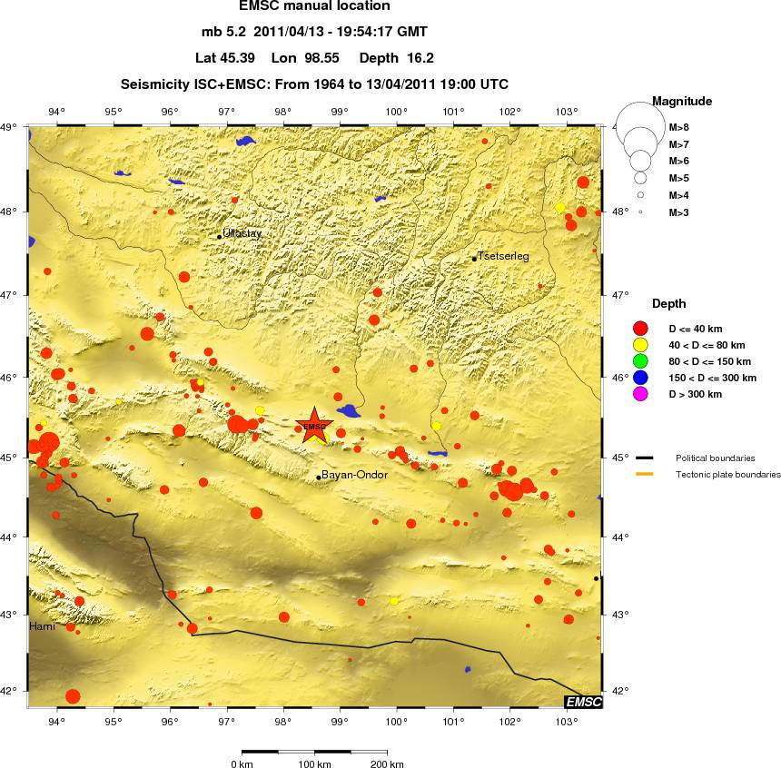 regional historical seismicity