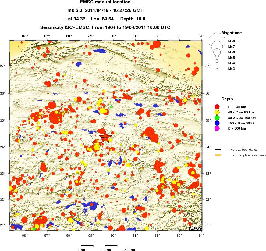 regional historical seismicity
