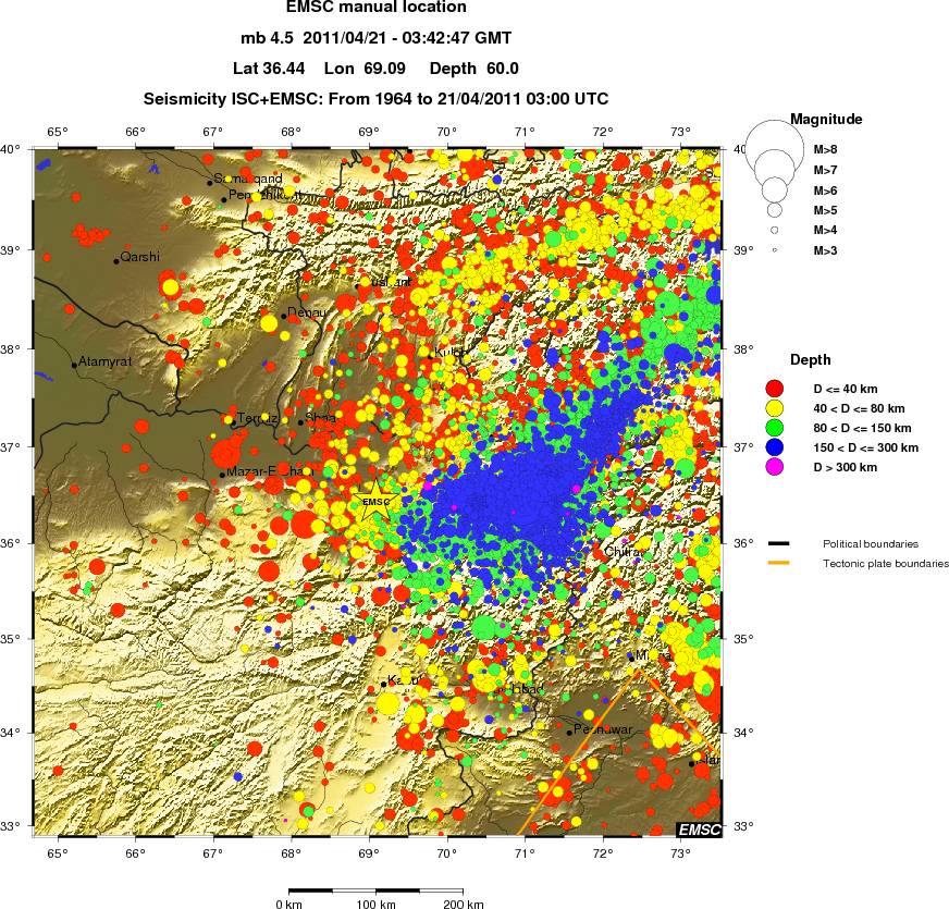 regional historical seismicity