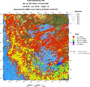 regional historical seismicity