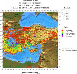 wide historical seismicity