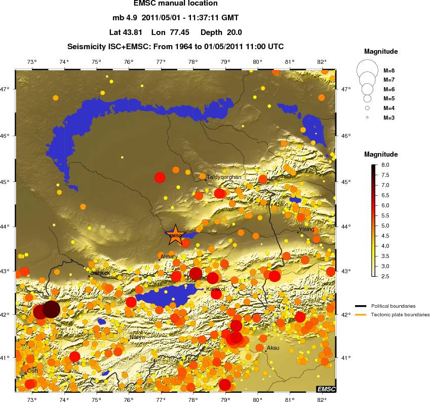 regional magnitude historical seismicity