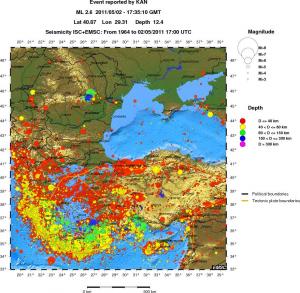 wide historical seismicity