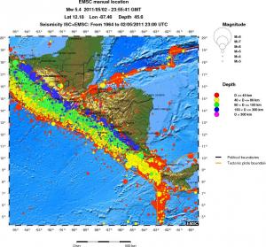 wide historical seismicity
