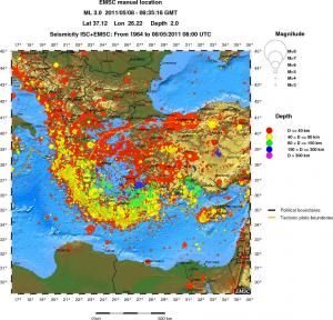 wide historical seismicity