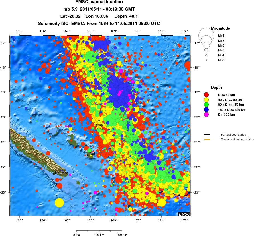 regional historical seismicity
