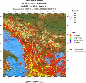 regional historical seismicity