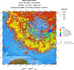 regional historical seismicity