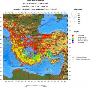 wide historical seismicity