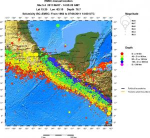 wide historical seismicity