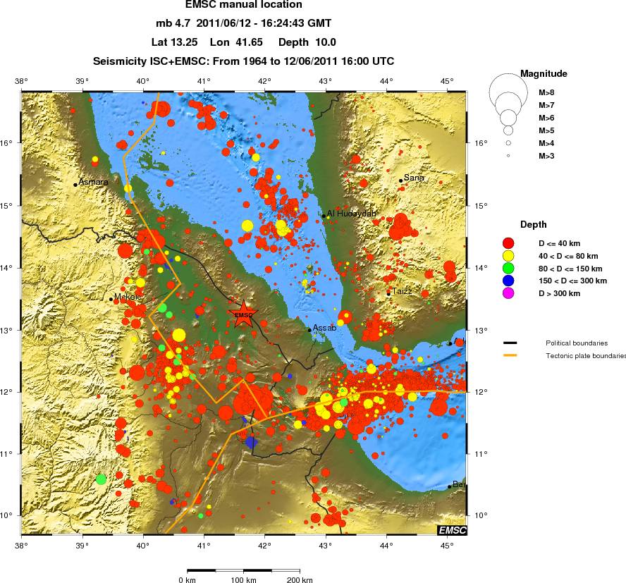 regional historical seismicity