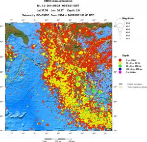 regional historical seismicity