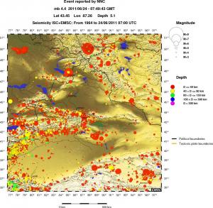 wide historical seismicity