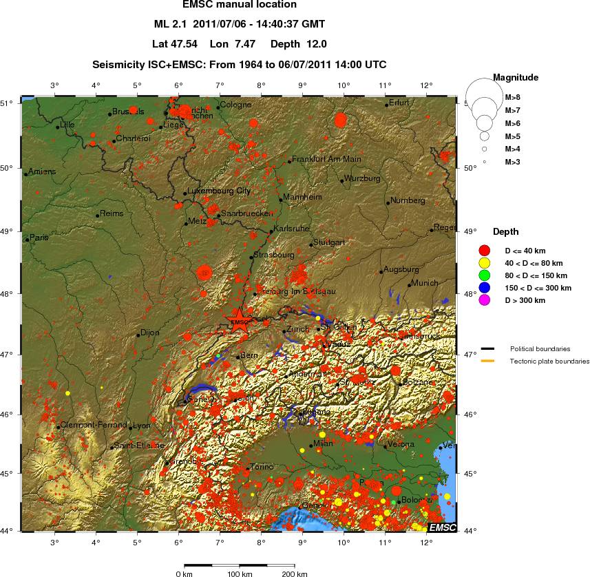 regional historical seismicity