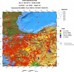 regional historical seismicity