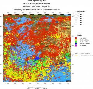 regional historical seismicity