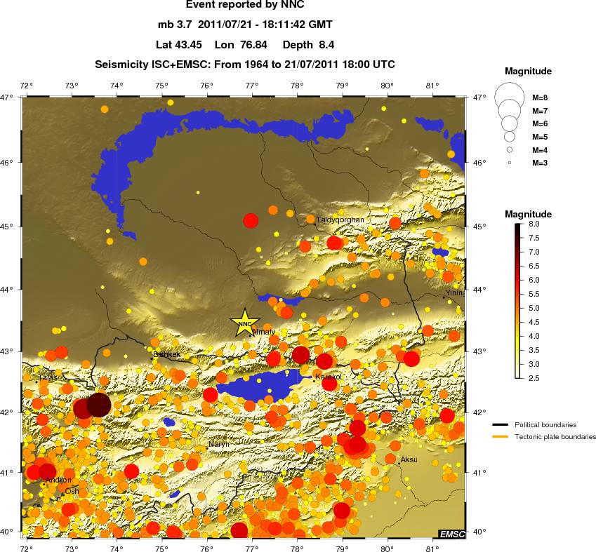 regional magnitude historical seismicity