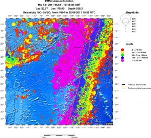 wide historical seismicity