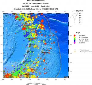 regional historical seismicity