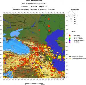 wide historical seismicity
