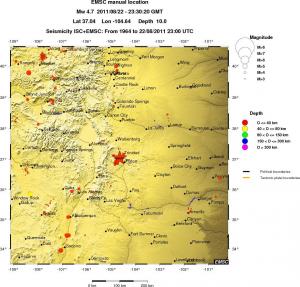 regional historical seismicity