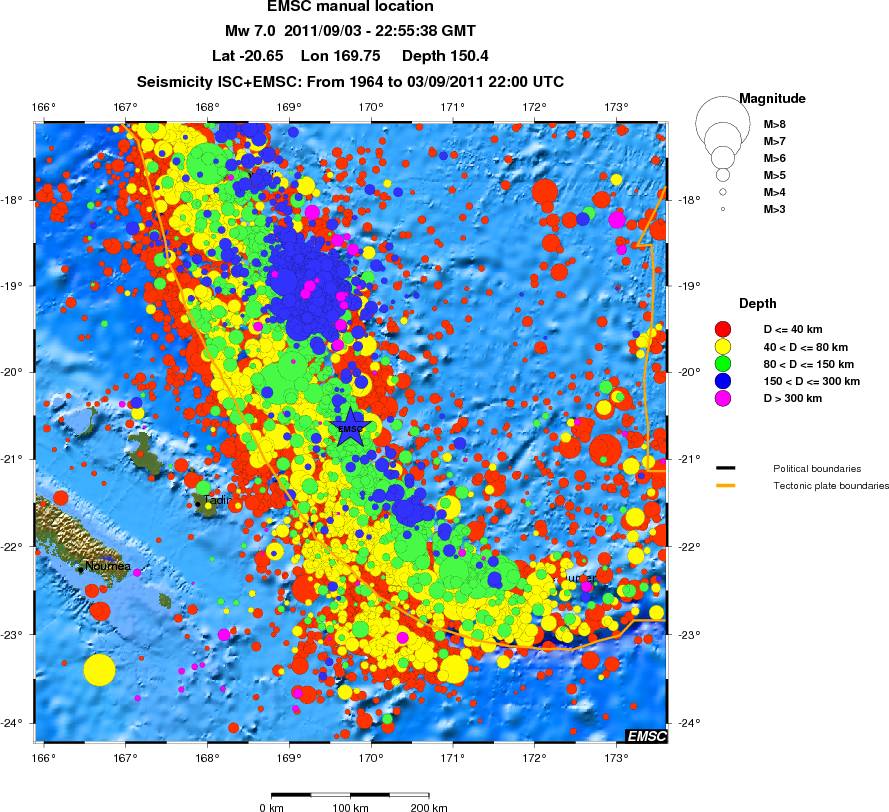 regional historical seismicity