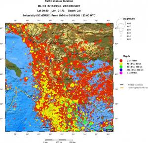 regional historical seismicity