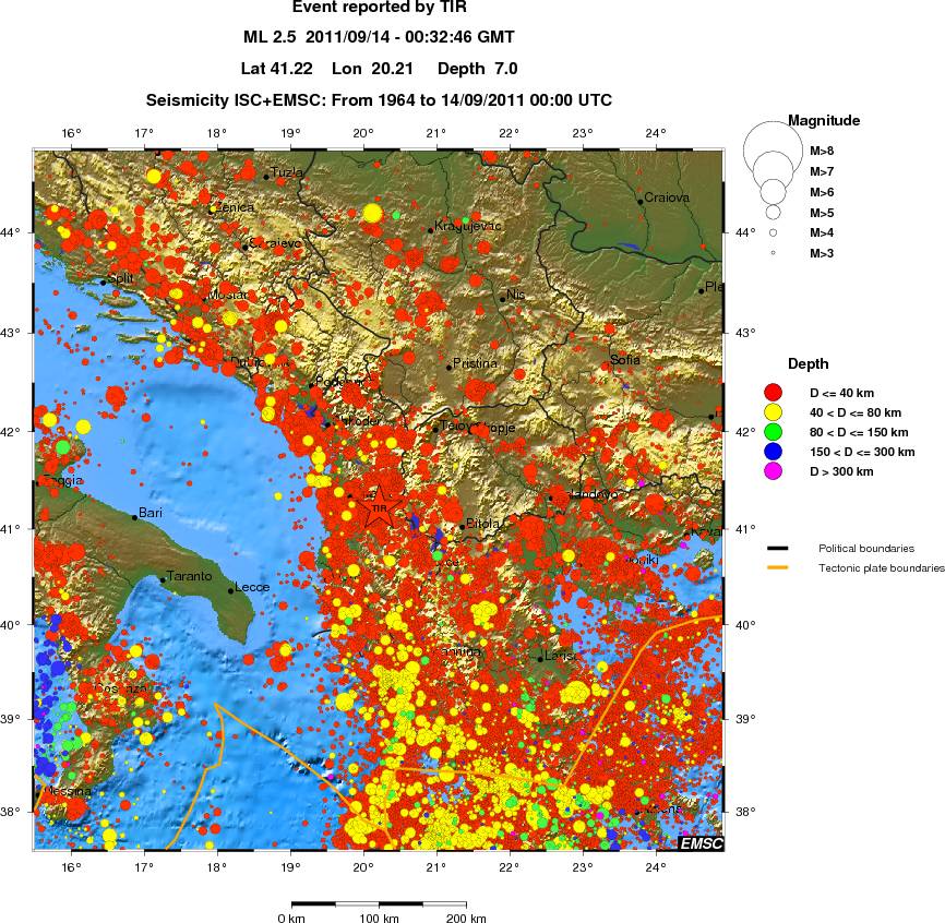 regional historical seismicity