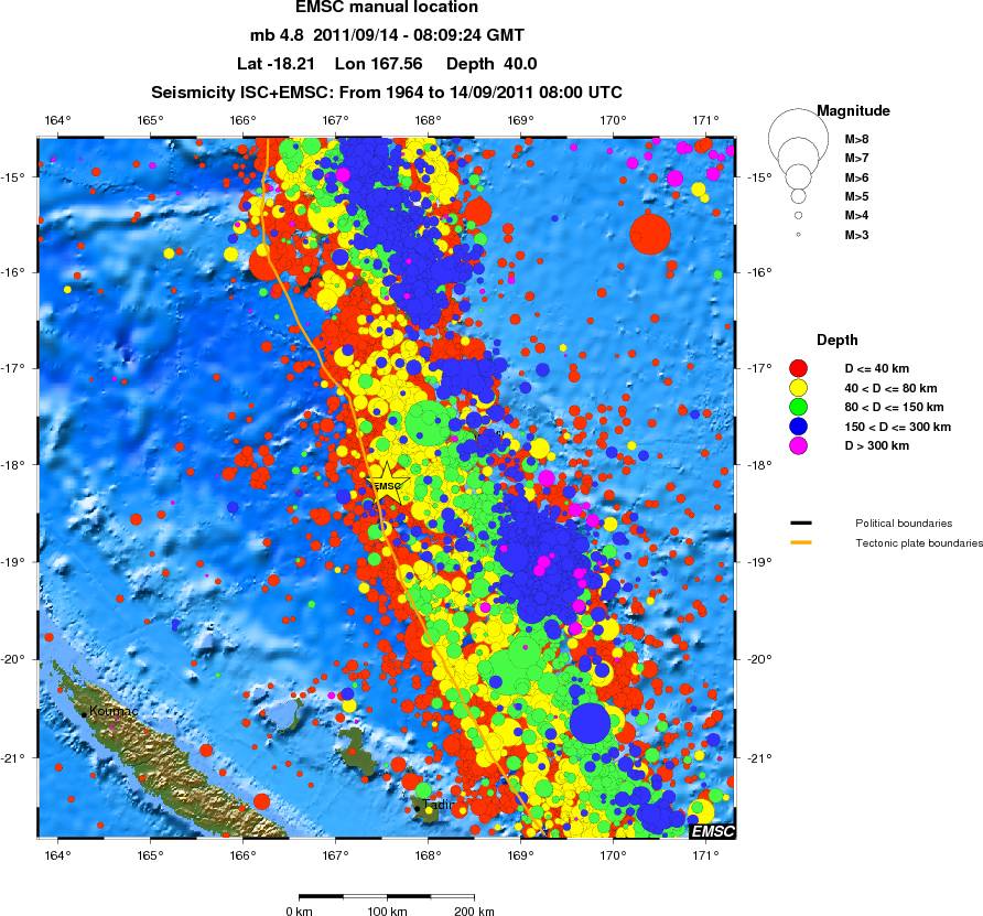regional historical seismicity