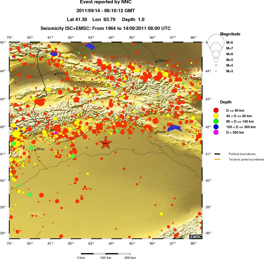 regional historical seismicity