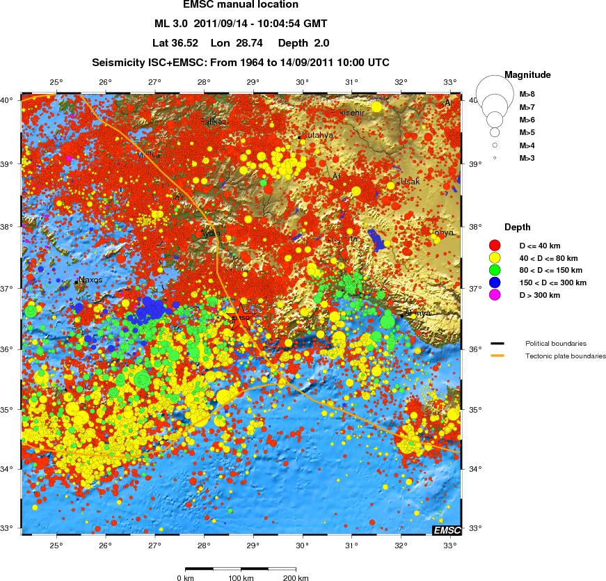 regional historical seismicity