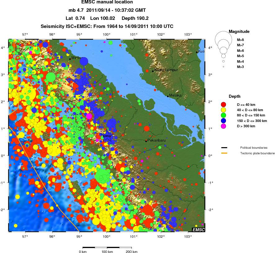regional historical seismicity